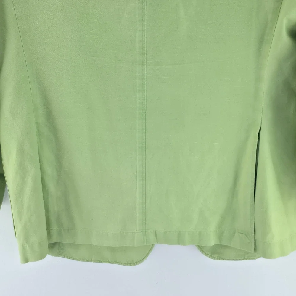 Paul Betenly Blazer Mens 46R Lime Green Linen Cotton Sport Coat J-Wash Italian